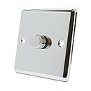AET CPC1GDIM4 Polished Chrome Classical 400W-10 Amp Single 1 Gang 2 Way 400W Light Dimmer Switch, 400 W