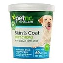 PetNC Natural Care Skin and Coat Soft Chews for Dogs, 60 Count
