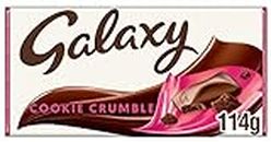 Galaxy Cookie Crumble Milk Chocolate Bar, Chocolate Gift, Movie Night Snacks, Sharing Bar, 114g