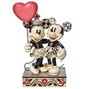 Enesco Jim Shore Disney Traditions Mickey and Minnie Mouse Heart Figurine, 7.25 Inch, Multicolor