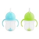 Munchkin Click Lock Tip & Sip Straw Cup Set for Baby & Toddler, BPA Free Non Spill, Dishwasher Safe Baby Cup, Weighted Straw Childrens Cups, Baby Bottle - 7oz/207ml, 2 Pack, Green/Blue