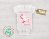 Dream Big Little Girl Unicorn Baby Onesie Pink Newborn Gift