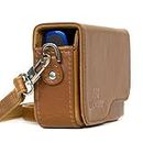 MegaGear MG1091 Canon PowerShot SX620 HS, ELPH 180, ELPH 360 HS, ELPH 190 is, ELPH 170 is, SX610 HS Leather Camera Case with Strap - Light Brown