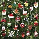 30 pcs Christamas Tree Decorations Clearance,Mini Resin Ornaments for Christmas Trees,Small Santa Clause Charms Xmas Decorations Sets for Girls Women
