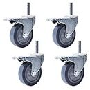 Replacement Castor Wheels,*Furniture Swivel Castor,Castor Wheels Heavy Duty Swivel Furniture Caster Industry Medical Trolley Moving Caster Wheels,*Replacement Casters,for Hotel School Dining Car,Stem