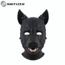Smitizen Silicone Realistic Black Doberman Head Animal Mask For Gay Puppy Play