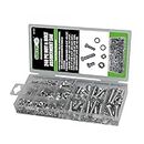 Grip 240 pc Nut & Bolt Assortment SAE - Machine Bolts, Hex Nuts, Split Washers - Replace Broken, Lost, Stripped Nuts and Bolts - Home, Garage, Workshop