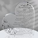 Sympathy Gifts Heart Shape Memorial Bereavement Gifts Crystal Acrylic Paperweight Remembrance Decorations Funeral Grief Condolence Memorial Ornaments for Loss of Mother Loved One (Simple Style)