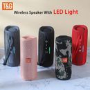T&g365 Bt Speaker With Led Lights, Portable Wireless Speaker, Built-in Mic, Loud Stereo Sound, Support , Micro Sd\tf Card, For Pc, Cell Phones