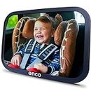 Onco Baby Car Mirror for Back Seat - Platinum Award-Winning, 100% Shatterproof Baby Mirror Car, 360° Baby Must Haves, New Born Baby Essentials, Car Mirror Baby Rear Facing, Universal & Shake-Proof