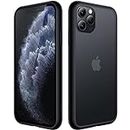 JETech Matte Case for iPhone 11 Pro Max 6.5-Inch, Shockproof Military Grade Drop Protection, Frosted Translucent Back Phone Cover, Anti-Fingerprint (Black)