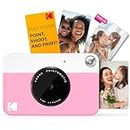 Kodak PRINTOMATIC Digital Instant Print Camera (Pink), Full Color Prints On Zink 2x3 Sticky-Backed Photo Paper - Print Memories Instantly