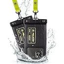Pelican Marine - IP68 Waterproof Phone Pouch (Regular Size) - Floating Waterproof Phone Case - for iPhone 15/14/13/12 Series - Black/Hi-Vis Yellow