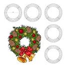 10 Inch Christmas Wire Wreath Frame Metal Wreath Form Front Door Wreath Ring for New Year Decors Crafts DIY，5 Pack