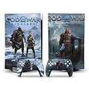 TCOS TECH PS5 Skin Protective Wrap Cover Vinyl Sticker Decals for Playstation 5 Disk Version Console and Two Dual Sense 5 Sticker Skins PS5 Skin Console and Controller (God of War Ragnarok)