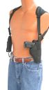 Vertical shoulder holster with double magazine pouch for Kimber 1911