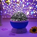 RAVIRANDAL Night Light Lamp Projector, Star Light Rotating Projector, Star Projector Lamp with Colors and 360 Degree Moon Star Projection with USB Cable,Lamp for Kids Room (Multi)
