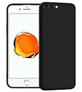 Zapcase Back Case Cover for iPhone 8 Plus/iPhone 7 Plus | Compatible for iPhone 8 Plus/iPhone 7 Plus Back Case Cover | Liquid Silicon Case with Camera Protection | Black
