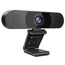 3 in 1 Webcam - EMEET C980 Pro Webcam with Microphone, 2 Speakers & 4 Built-in Omnidirectional Microphones Arrays, 1080P Webcam for Video Conferencing Streaming, Noise Reduction, Plug & Play, w/Cover
