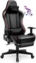 Gaming Chair with Footrest and Bluetooth Speakers Music Video Game Chair Heavy D