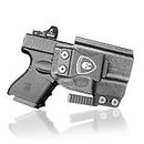 WARRIORLAND IWB Kydex Holster with Claw Attachment and Optic Cut Fit G26 Gen 1-5 / G27 & G33 Gen 3-4 Pistol, Inside Waistband Appendix Carry G26 Holster, Adj. Cant & Retention, Right Hand