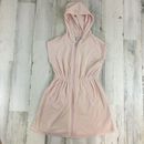Old Navy Girls Pink Hooded Terry Swim Cover Up Dress Pockets Zip Up Sz 5T
