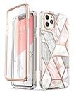 i-Blason Cosmo Series Case for iPhone 11 Pro Max 2019 Release, Slim Full-Body Stylish Protective Case with Built-in Screen Protector (Marble)