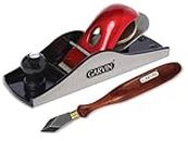 GARVIN 5" Mini iron steel block plane carpenter wood tool with sharp planer blade with smooth Round Knob and Solid Brass Adjustable screw (Blocl Plane + Marking Knife)