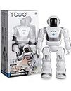 YCOO Robots - Program A Bot X - A Gigantic 16" (40cm) Programmable Remote Control Dancing Robot - White - Robot Toy with Gesture Sensing Fonction for 3 4 5 6 7 8 Year Old Boys Girls