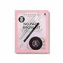 Anastasia Beverly Hills No-Fade Brow Kit Gift Set: Soft Brown Dipbrow Pomade 4g - Brush 7B - Mini Clear Brow Gel 2.5ml