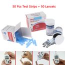Diabetic Blood Glucose Test Strips 50 pcs + Test Paper 50 pcs Lancets Needl#DC