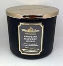 Bath & Body Works White Barn 3-Wick Candle in Mahogany Teakwood High Intensity, Scented
