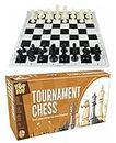 SARTHAM Chess Tournament Set | 17'' X 17'' (Inches) - For Professional Chess Players - Black And White, Adult