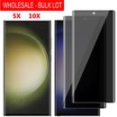 Wholesale Lot 10 Samsung Galaxy S23 S22 Privacy Tempered Glass Screen Protector