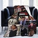 OPTICUMIN Matthew Gray Gubler Blanket Criminal Minds Throw Blanket Flannel Blankets for Couch Bed Living Room 50x40 inch