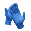Pack of 100 Nitrile Disposable Gloves, Powder Free, Latex Free, Food Grade Kitchen Gloves, Multi-Purpose Cleaning Gloves (Blue, M)