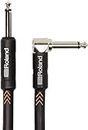 Roland Black Series Instrument Cable,Angled/Straight 1/4" jack - RIC-B15A, length: 15ft / 4.5m