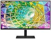 Samsung 32-Inch(81cm) UHD 4K High Resolution Monitor, HDR Support, 1 Billion Colors, Eye Care, AMD Freesync, Border-Less Design, Height Adjustable Stand, Energy Saving (LS32A800NWXXL, Black)