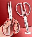 Wolpin Home & Kitchen Scissors Multi Purpose Cutting Vegetables Meat Scissor for Office, Craft- 17 x 9 cm, Medium