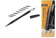 BRUSTRO Crafter Pen Knife with Embossing Stylus 8 Blade refills included