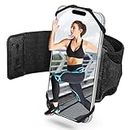 Sportarmband Handy Abnehmbares - EOTW Handy Armband Joggen 360°Drehbares für iPhone 15/14/13 Pro/12/11 Pro Max, Galaxy S24+/S23/S22 FE Joggen Handytasche für Running(4,5"~7")