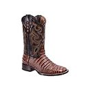 Joe Boots Western Boots For Men Caiman Print Leather 704, Shedron, 10