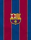 Große FC Barcelona Decke FCB Logo 130 x 170 cm Fußball Fan Primera Division Stadion Camp Nou Barça Xavi Football Més que un Club weiche Kuscheldecke Wohndecke Fleecedecke pass. zur Bettwäsche