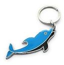 High Choice Dolphin Fish Metal Keychain (Black and Blue)