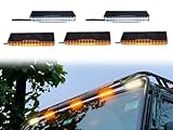 E-GENERIX Ufo Roof Marker LED Lights For Cars, Trucks, Or Suv 4X4 Thar (3 Amber, 2 White)