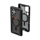 URBAN ARMOR GEAR UAG Designed for Samsung Galaxy S24 Ultra Case 6.8" Plasma XTE Black/Orange, Magnetic Charging & Kickstand Rugged Military Drop-Proof Impact Resistant Transparent Protective Cover