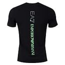 Emporio Armani Herren EA7 T-Shirt 3GPT08 PJ03Z Kurzarm Rundhals Gr. L, Schwarz