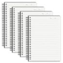 Craftsboys A5 Metallic Notebook, Wirebound, Lined, 160 Pages, Pack of 4, Hard Matte Plastic Cover