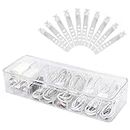 Songaa Clear Electronics Organizer Box with 10 Wire Ties, Desktop Cable Management Box with Lid, Acrylic Cord Organizer Case 8 Compartment Electronic Accessories Case for Desk Drawer, Office, Home