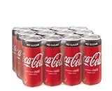 Coca Cola Zero Sugar Cold drink with No Calories Zero Sugar Drink 300ml (Pack of 12) imported